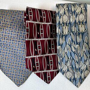 Men's Necktie Set of 3 100% Silk Business Casual Dinner Date MobBoss  This set o